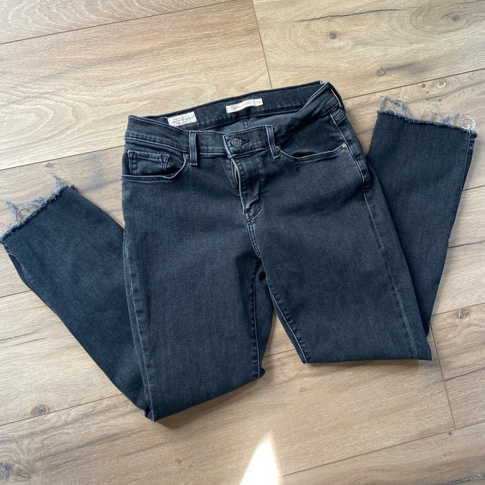 Women's Levi’s Curvy Straight Black Jeans